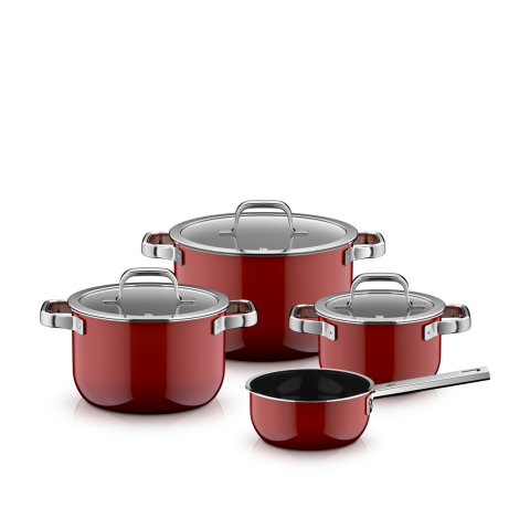 Fusiontec Mineral Pro 4-dielna súprava kuchynského riadu passion red